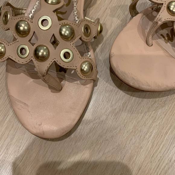 Sam Edelman Tan Gladiator with Gold Studs - Picture 3 of 5